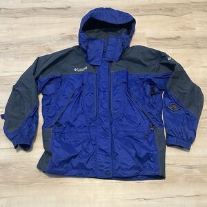 COLUMBIA Women L Jacket Titanium Omni-Tech Ski Snow Snowboarding Blue